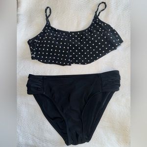 ❤️Black & White Polka Dot Bikini Small Top/Medium Bottom